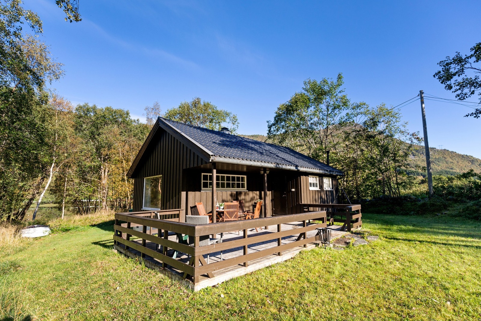 Hytta ble oppført i 1970 og har siden den gang gjennomgått flere oppgraderinger. Galleribilde