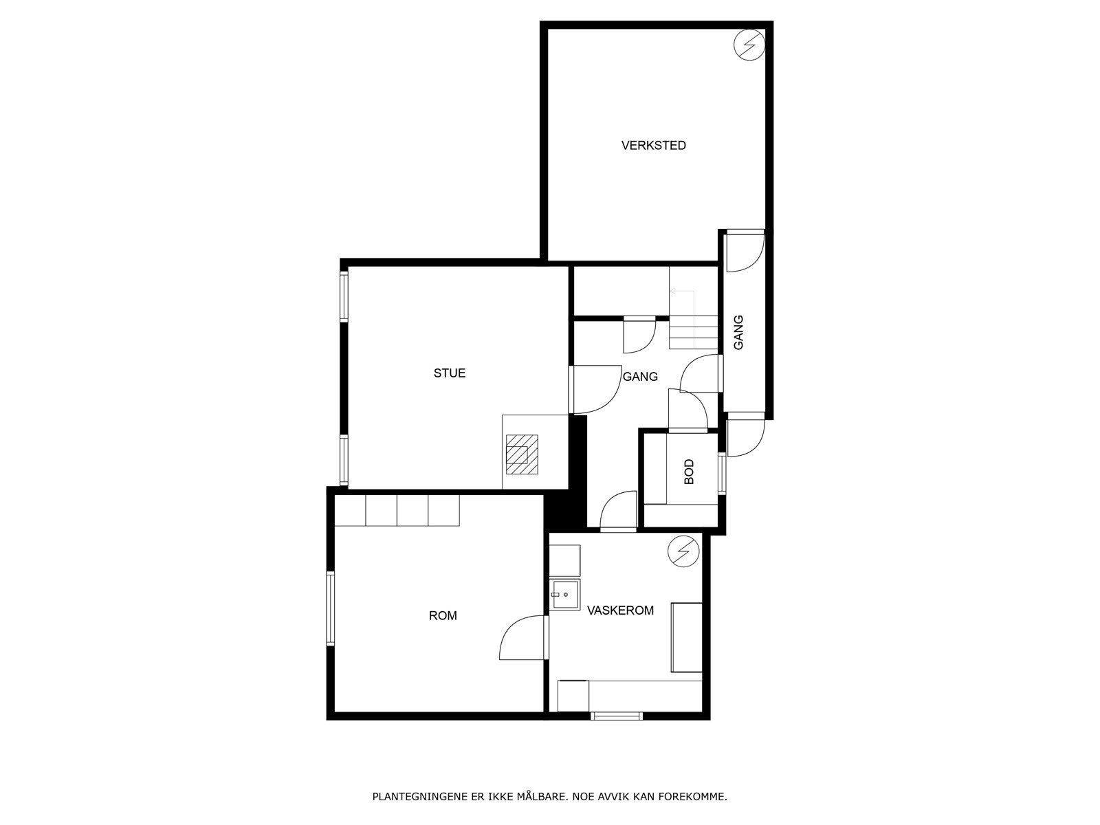 Plantegning for kjeller. Galleribilde