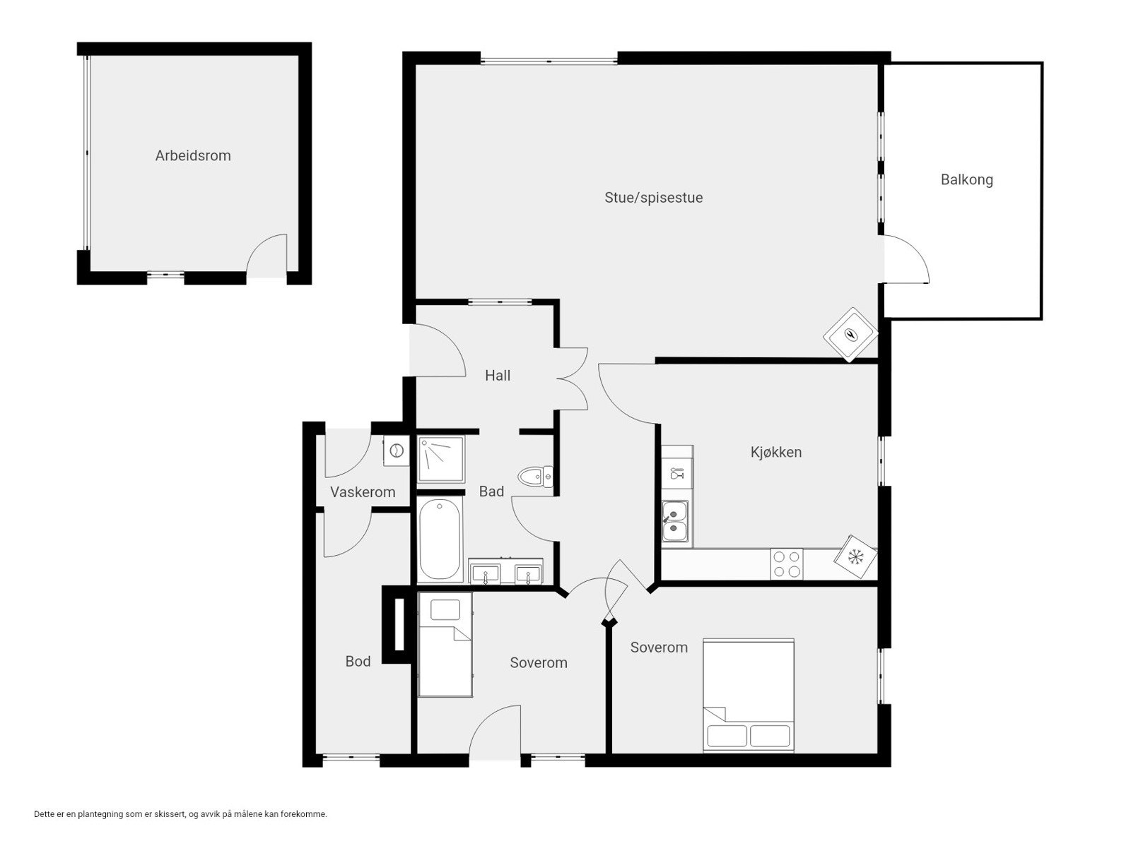 Leiligheten ligger i 2.etg og har innholdsrik planløsning. Vaskerom og bod ved felles trappegang, bod/kontor i halvetasje. Galleribilde
