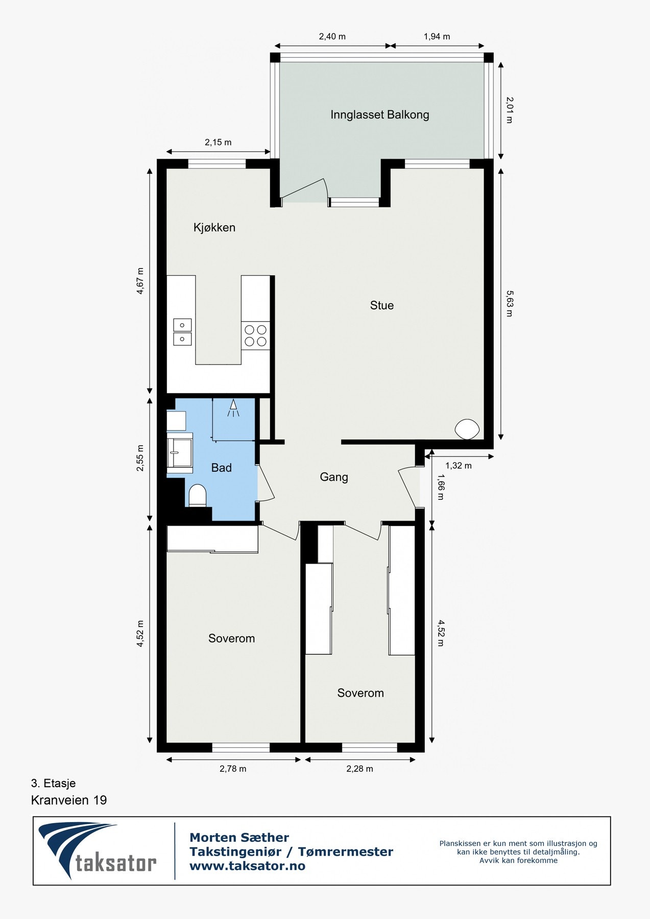 Leiligheten disponerer tre kjellerboder fordelt på ca. 21 m². Galleribilde