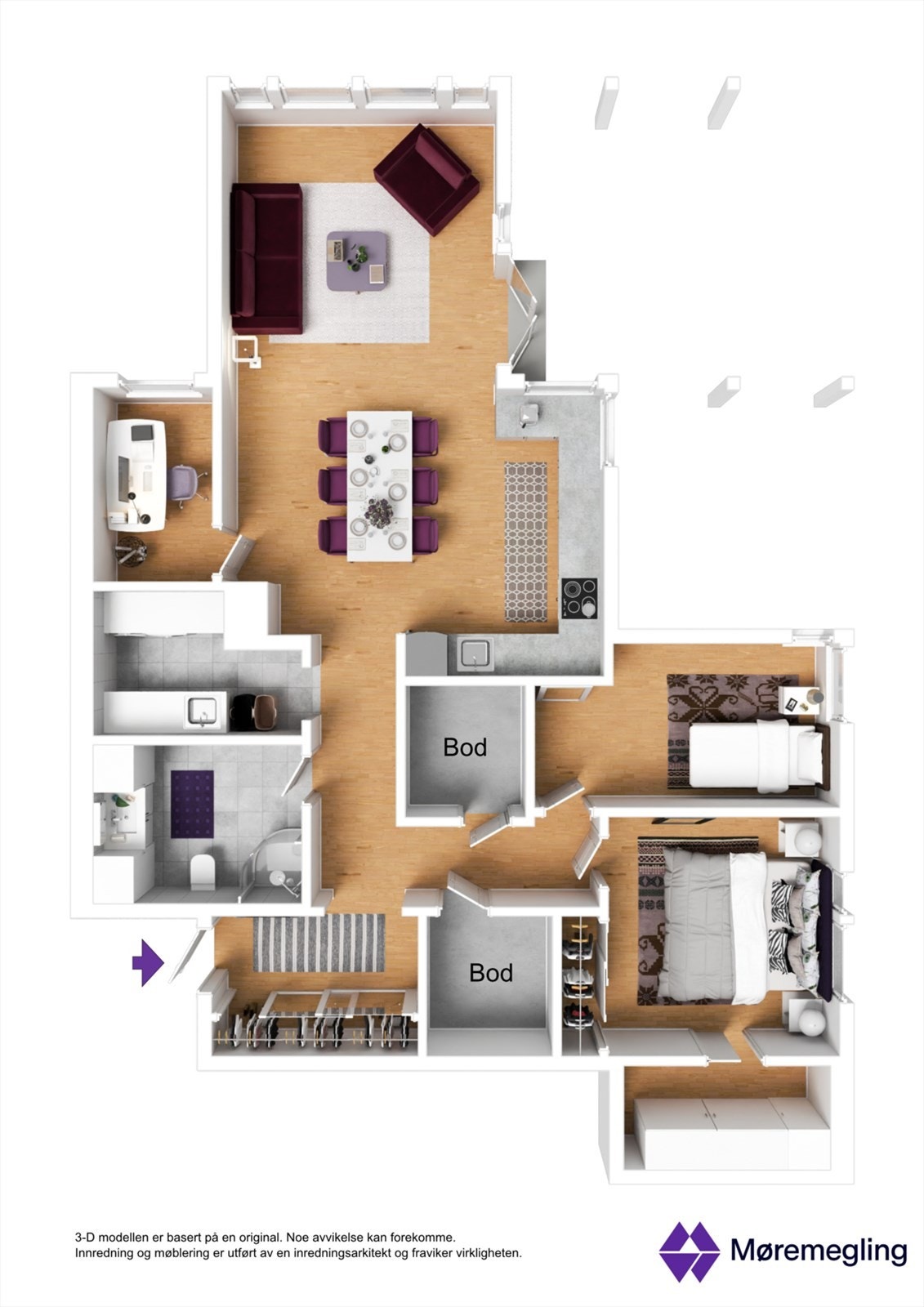 Plantegning 3D Galleribilde