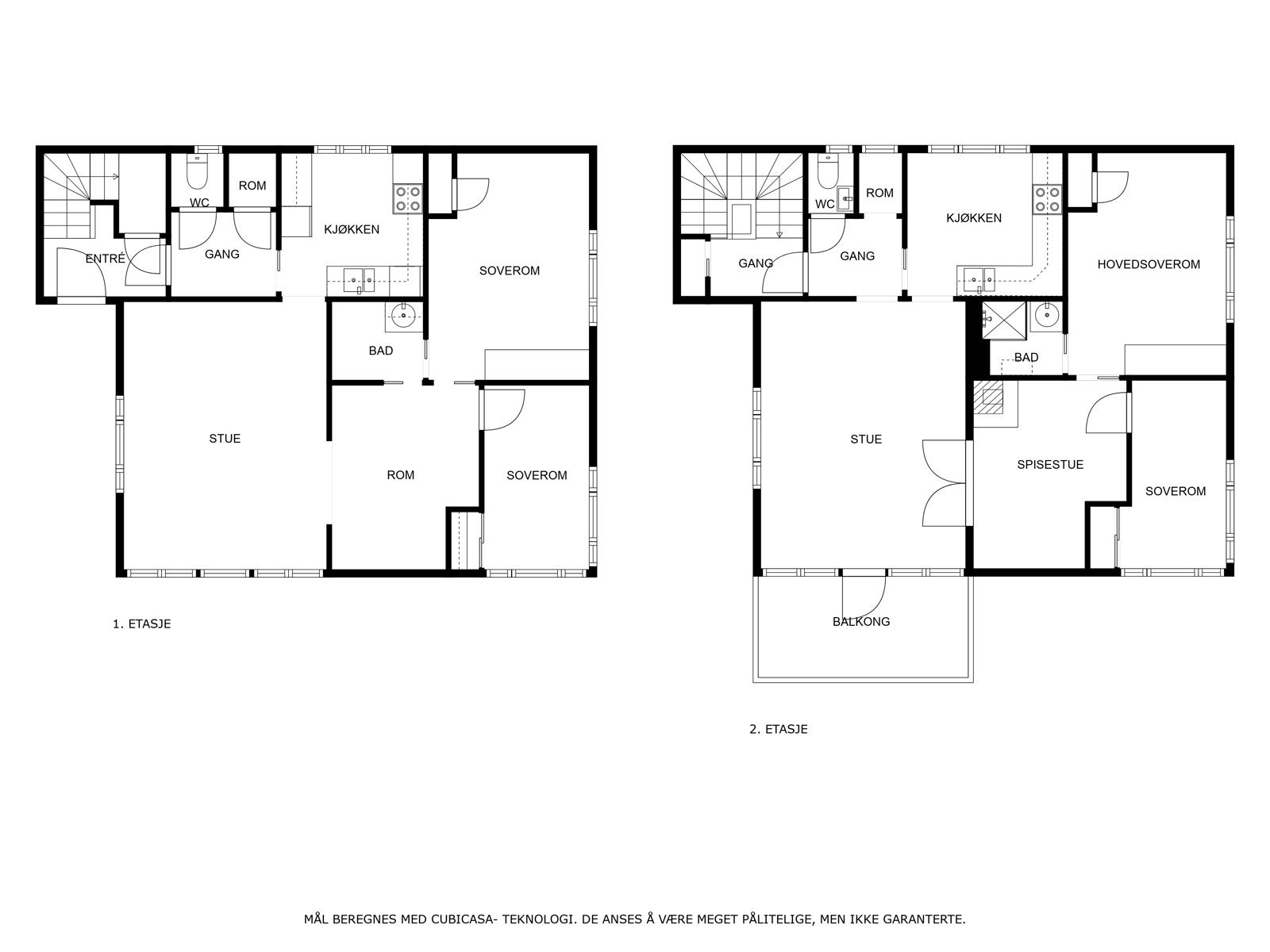 Plantegning begge etasjer Galleribilde