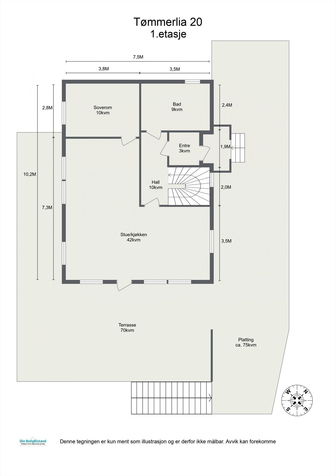 Plantegning 1. etg. Galleribilde