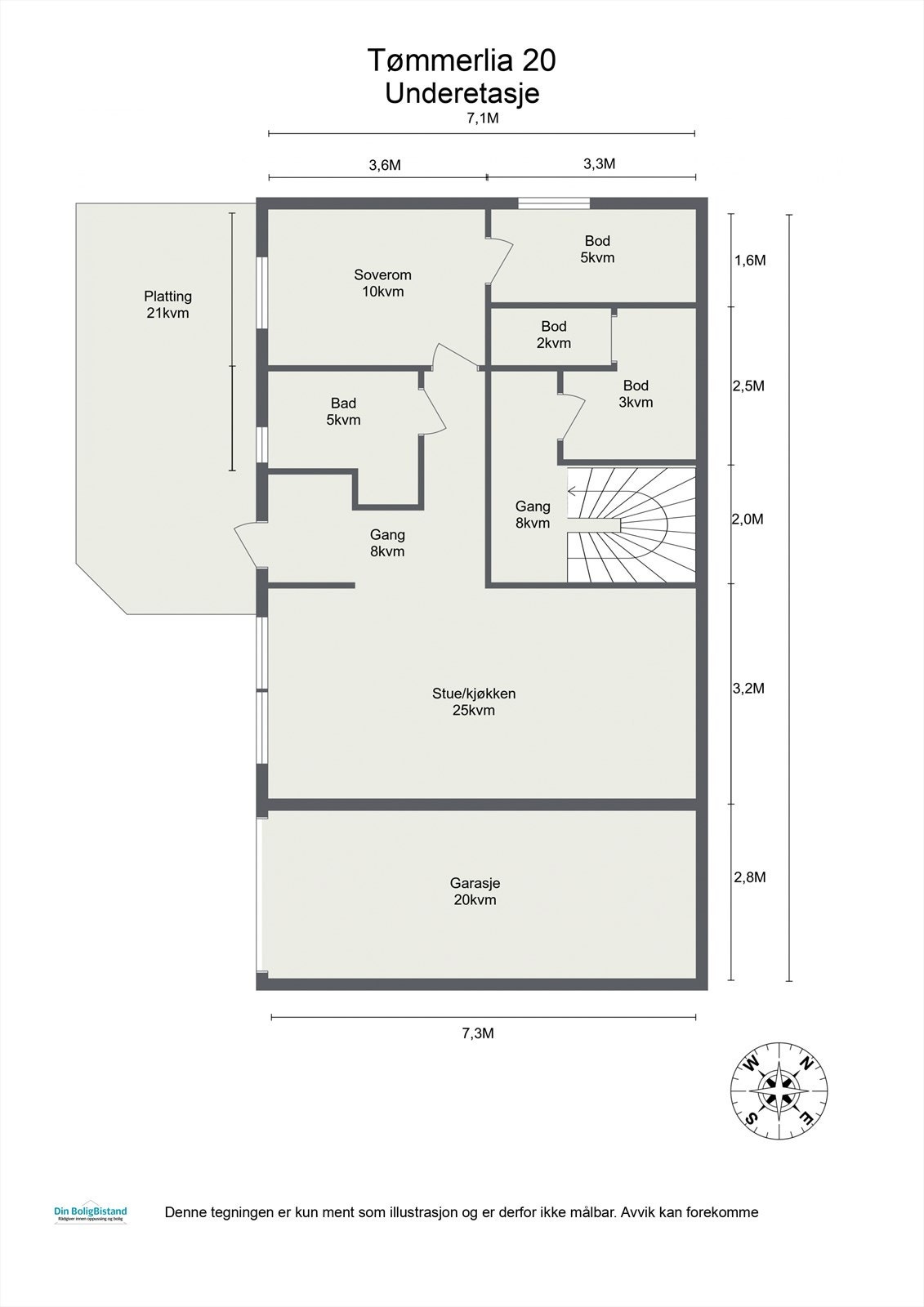 Plantegning underetasjen. Galleribilde