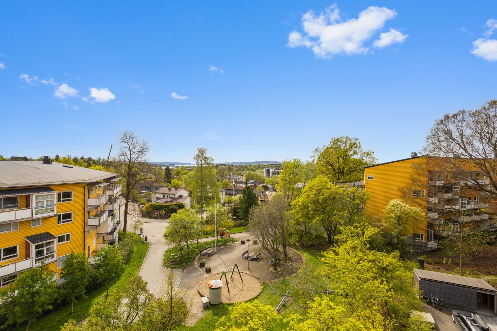 Flott utsikt fra leiligheten til Oslofjorden. Galleribilde