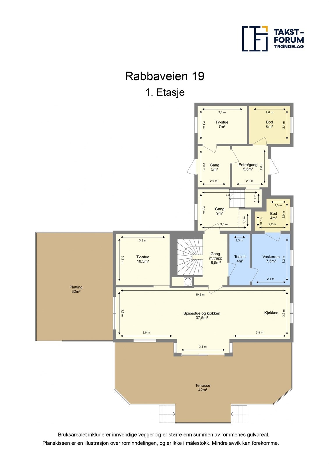 Planløsning 1. etasje Galleribilde