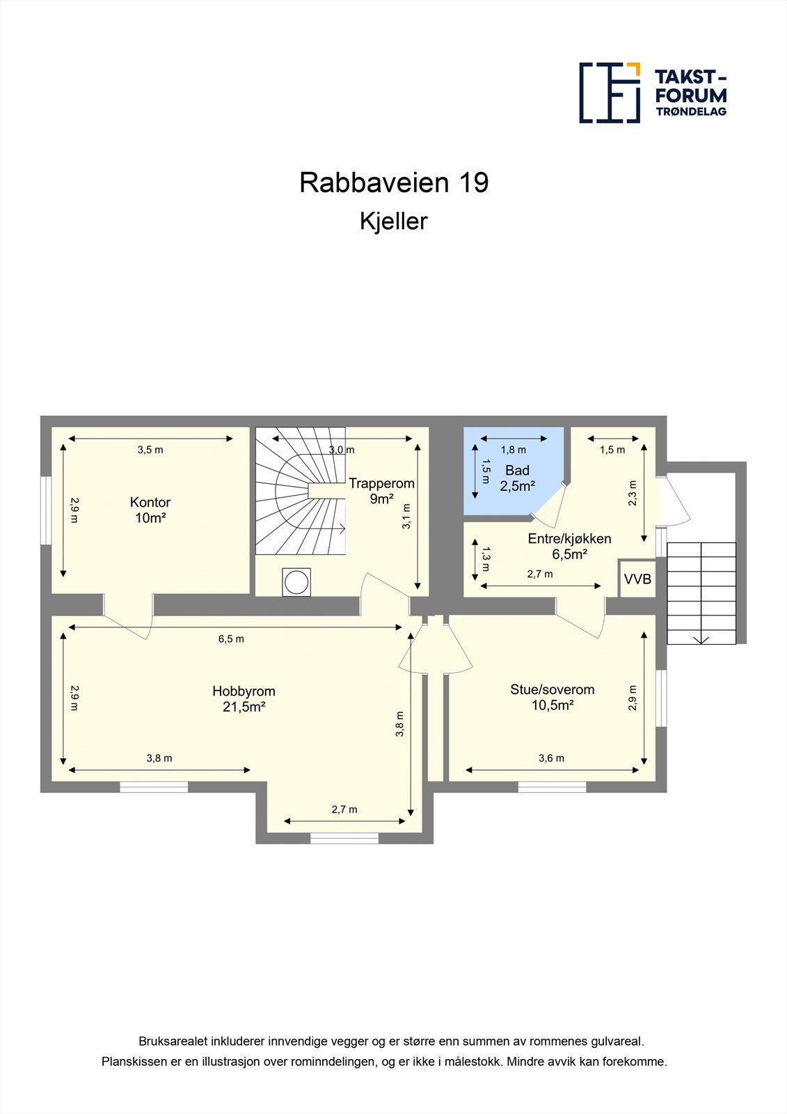 Planløsning kjeller Galleribilde