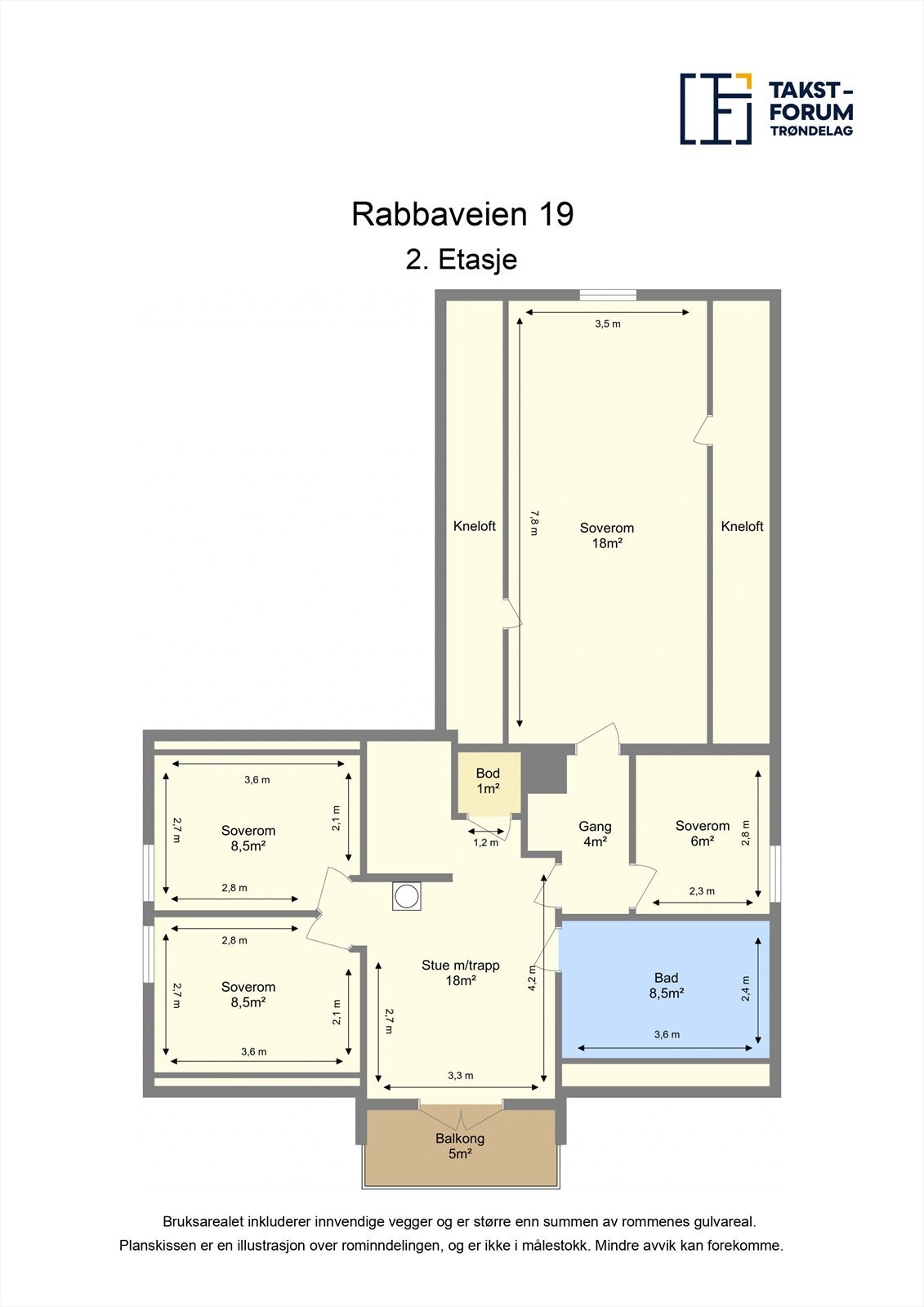 Planløsning 2. etasje Galleribilde