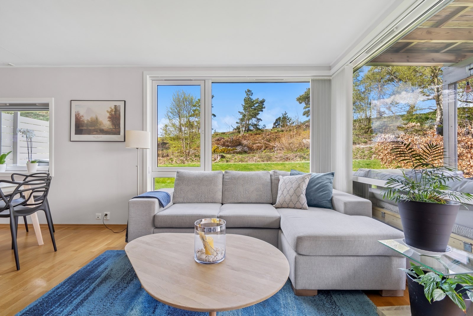 Mye naturlig sollys inn i stuen. Galleribilde