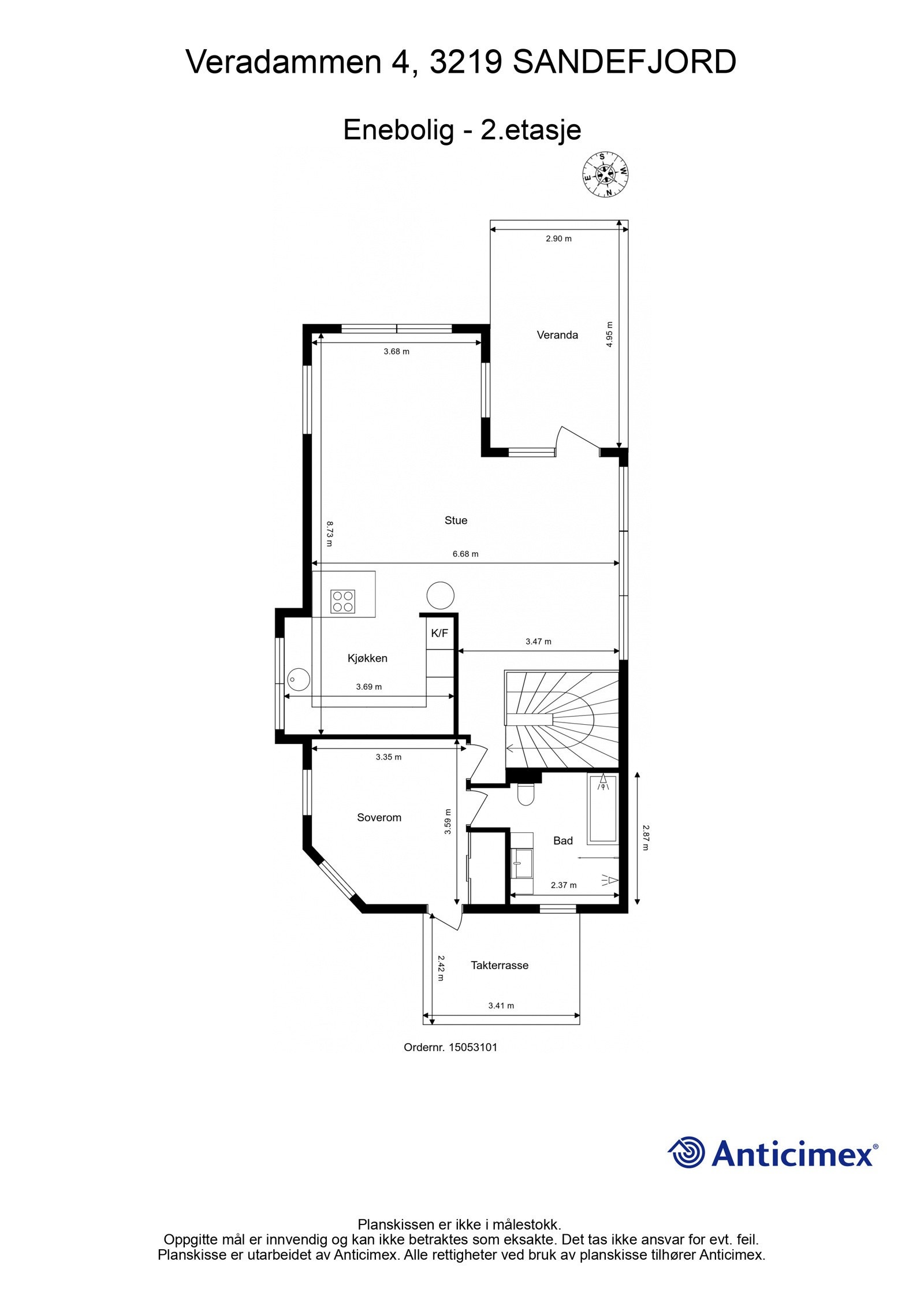 Plantegning 2.etasje Galleribilde