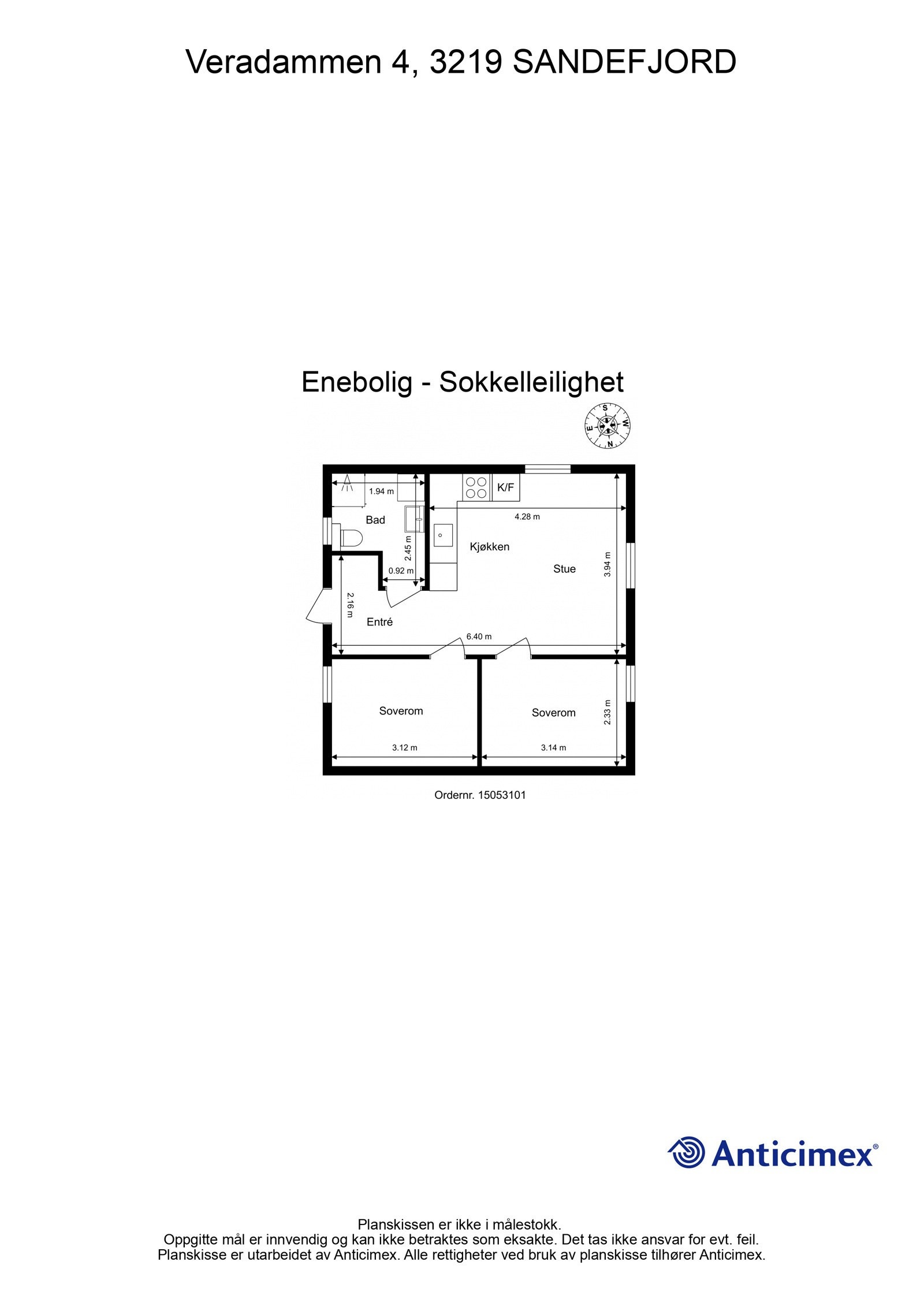 Plantegning utleiedel Galleribilde