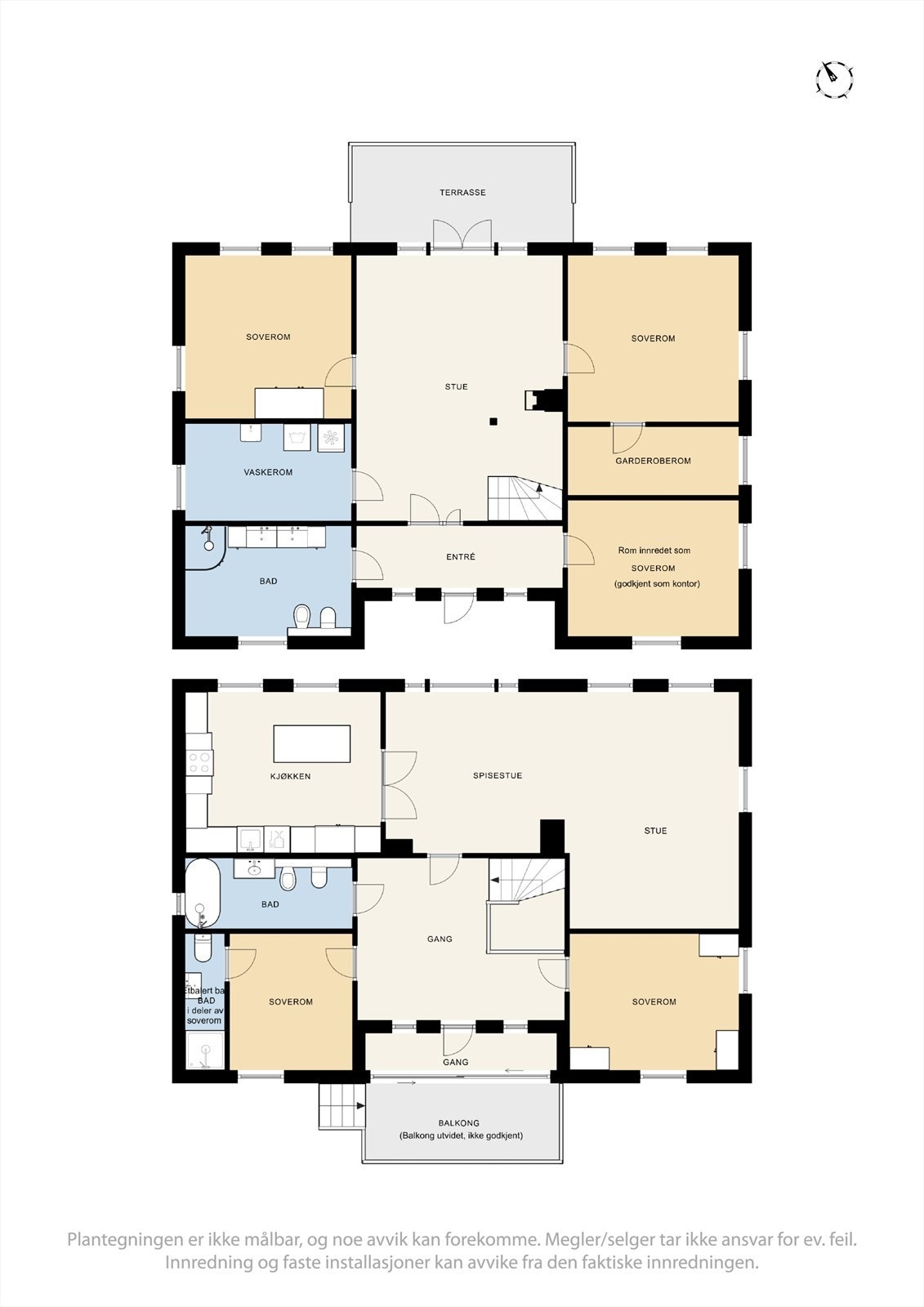 Plantegning hele boligen. Galleribilde