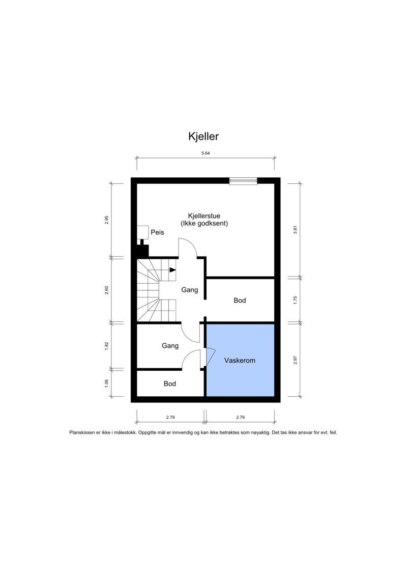 Plantegning kjeller Galleribilde