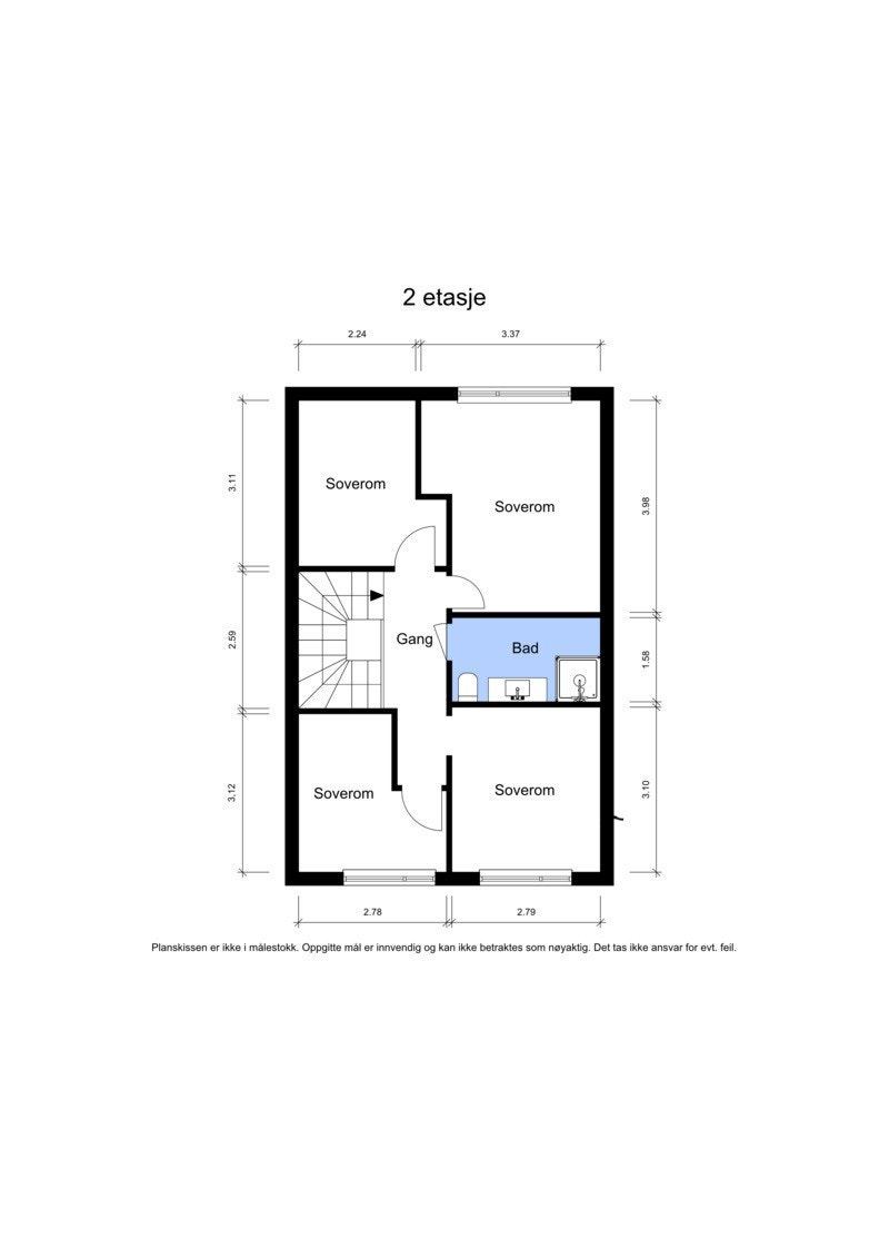 Plantegning 2. etasje Galleribilde