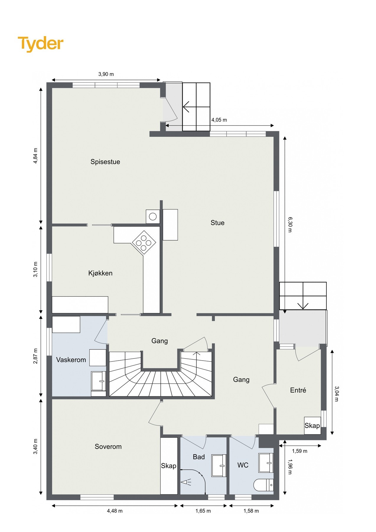 Plantegning 1.etasje. Galleribilde