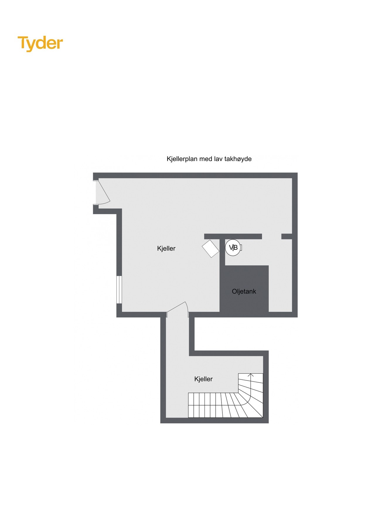 Plantegning kjeller. Galleribilde