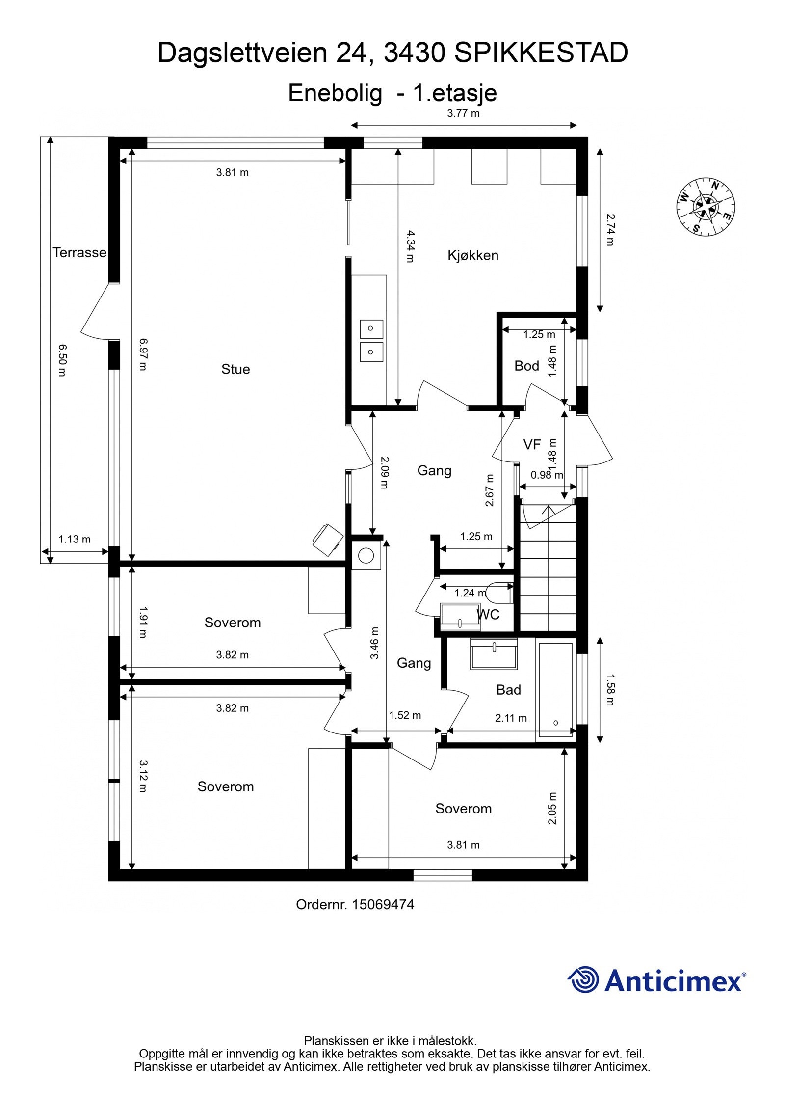 Plantegning 1.etasje Galleribilde