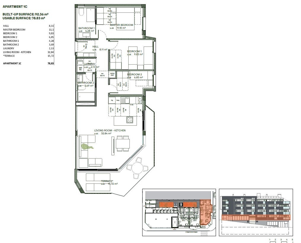 Plantegning leilighet 1c Galleribilde