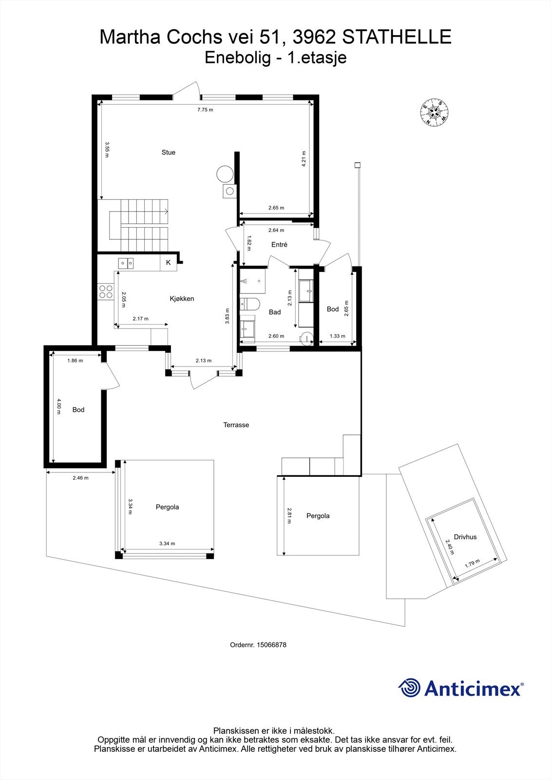 Plantegning 1. etasje Galleribilde