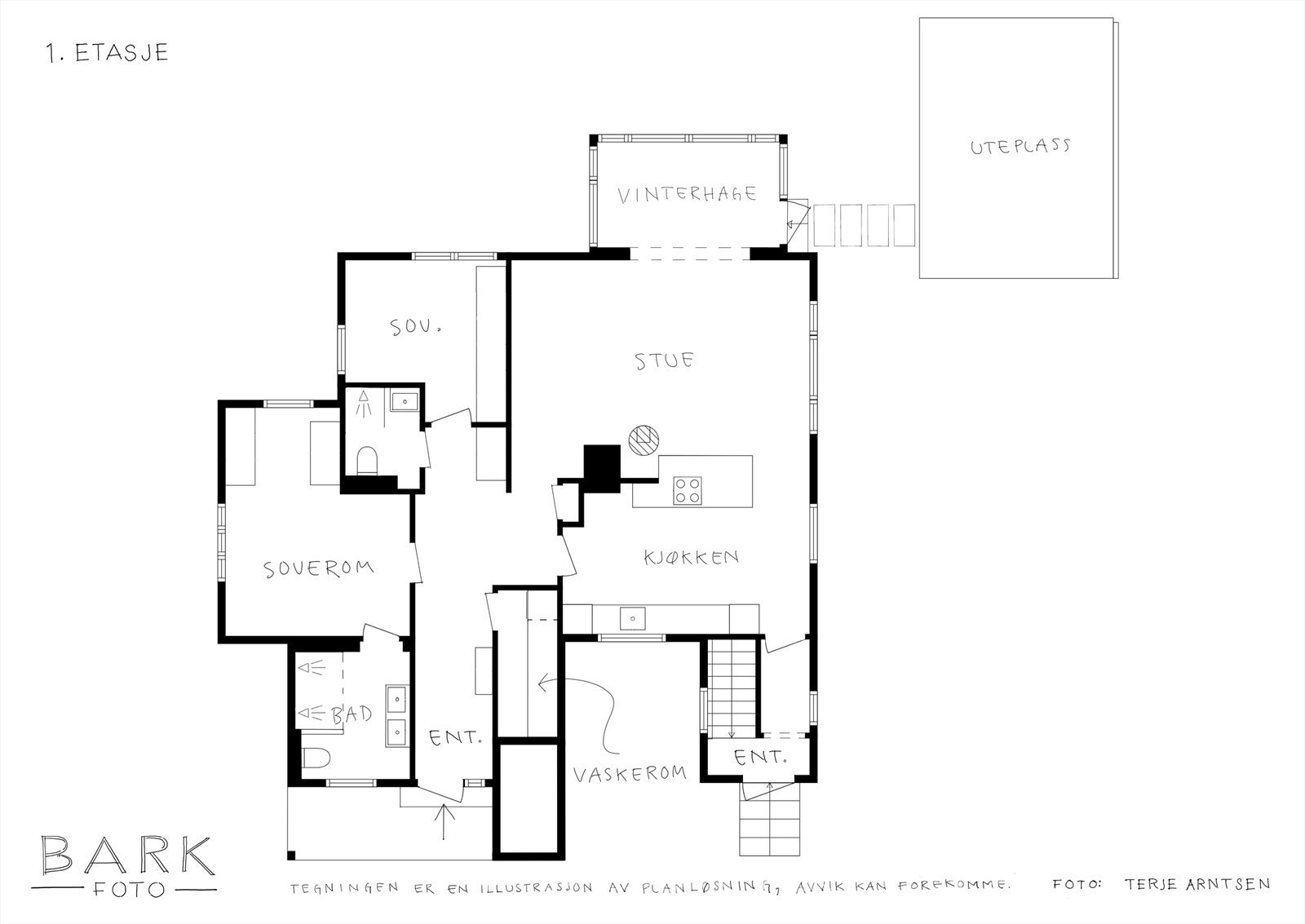 Planskisse - 1.etasje Galleribilde