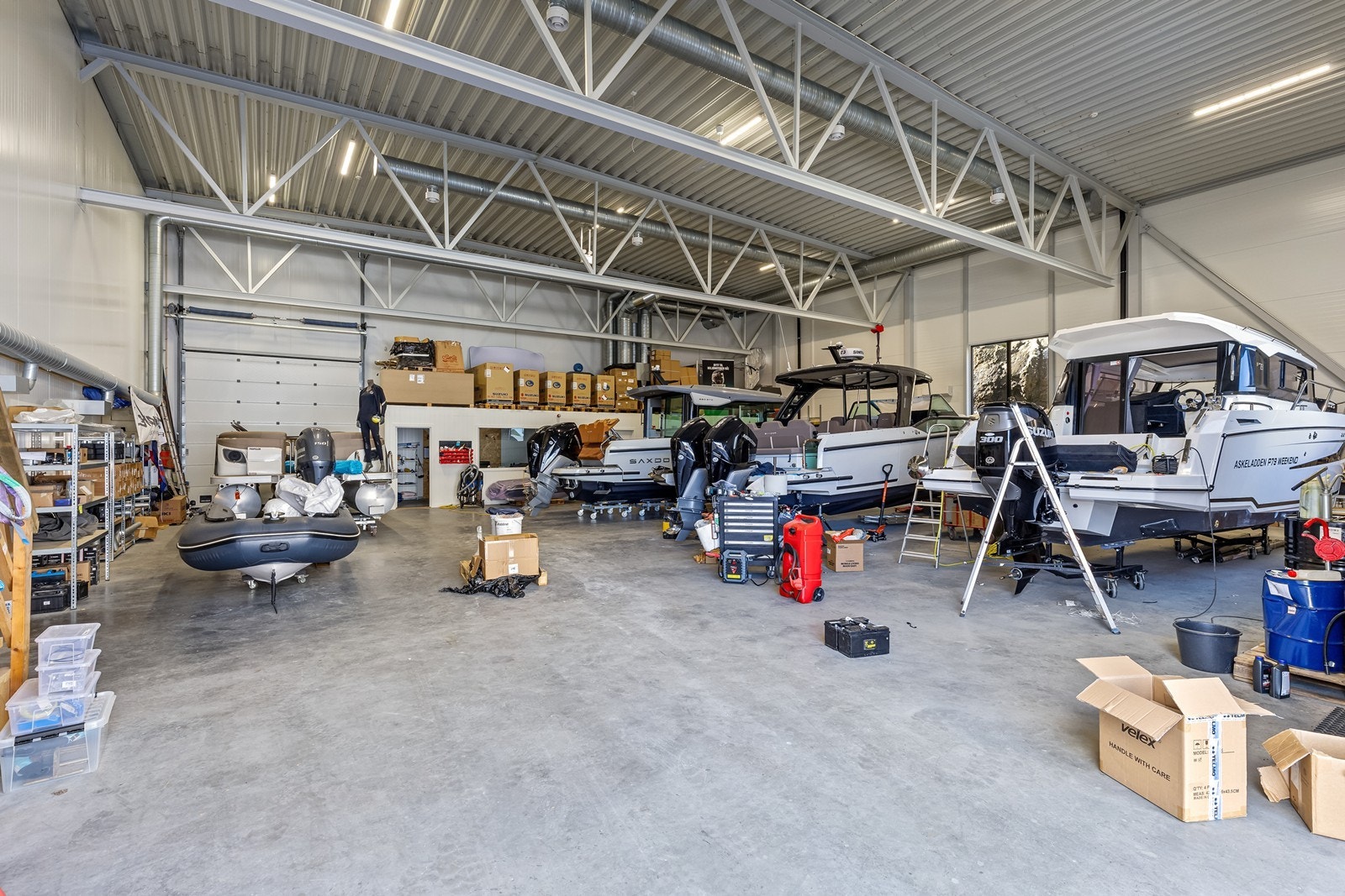 Båthallen her med verkstedet. Galleribilde