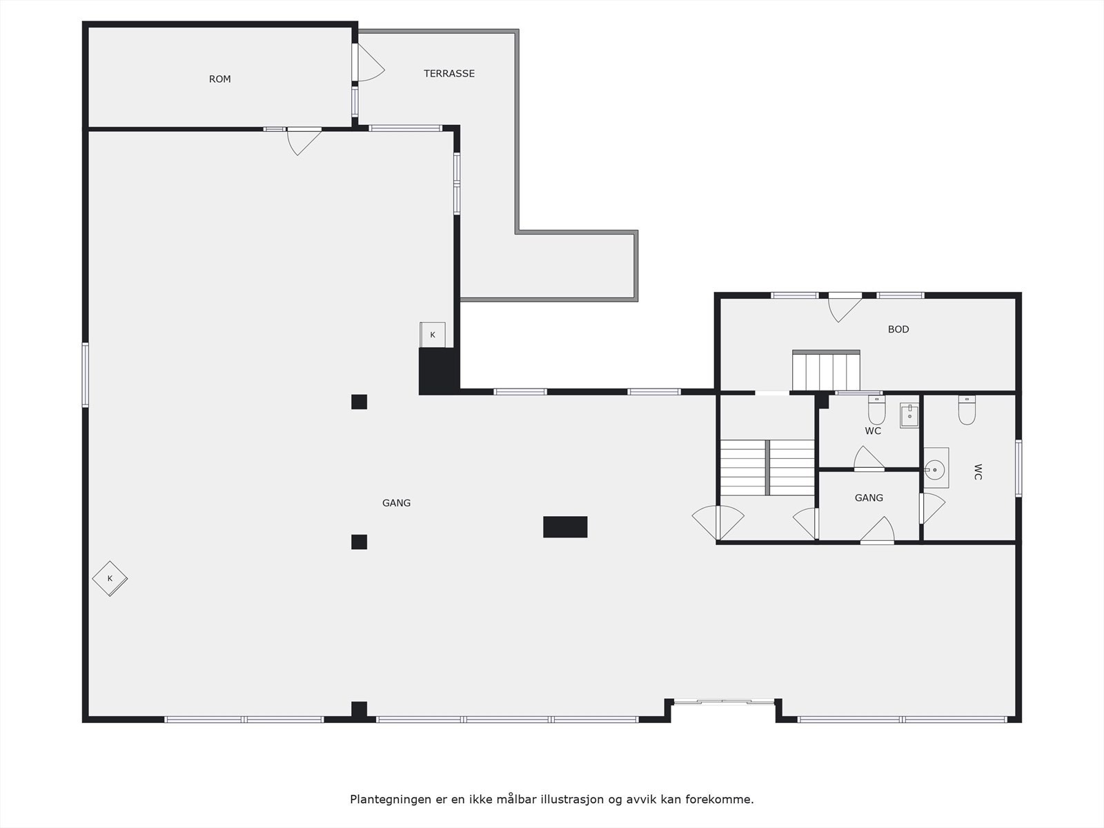 Plantegning 1.etasje Galleribilde