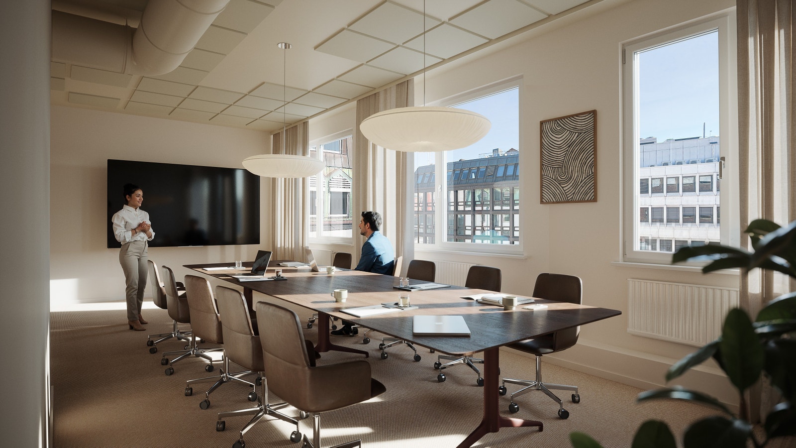 Visualisering av møterom i 7. etasje Galleribilde