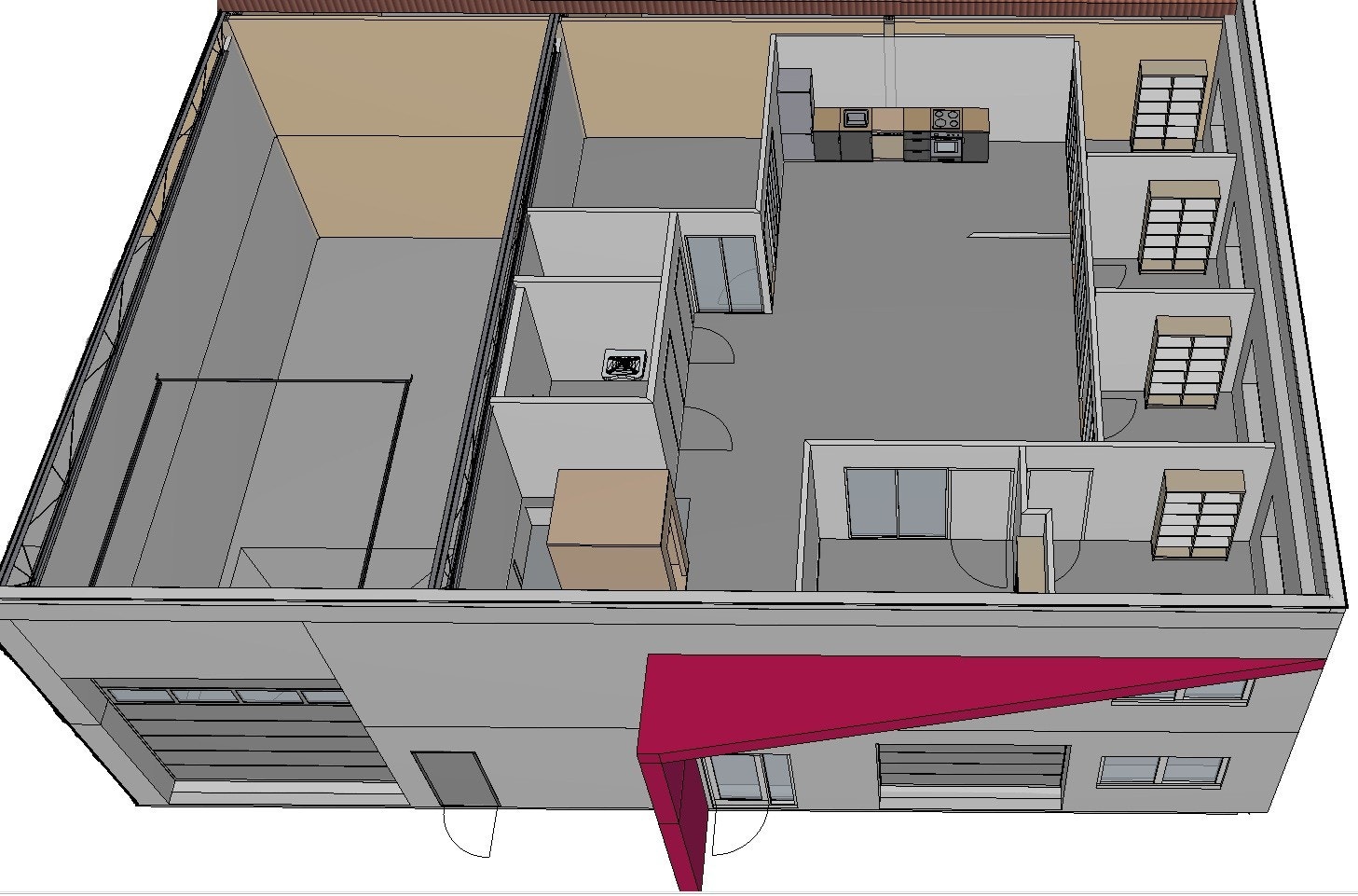 Eksempelforslag til seksjon med kontor. Galleribilde