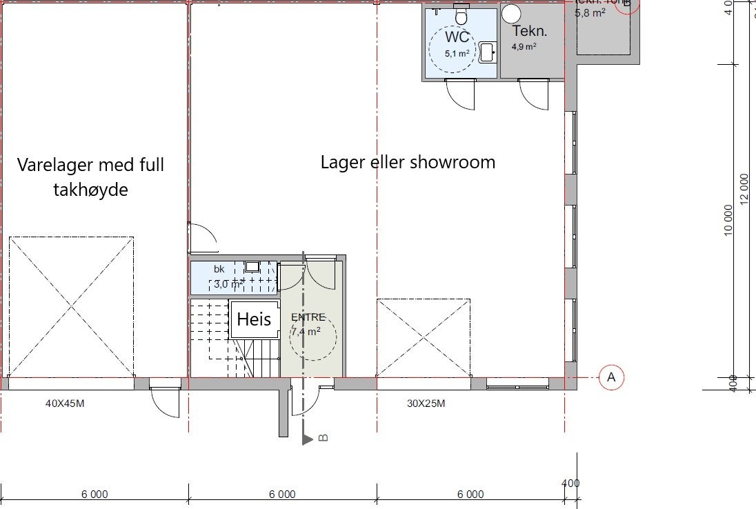 Forslag for kontor og produksjonslokale. Galleribilde