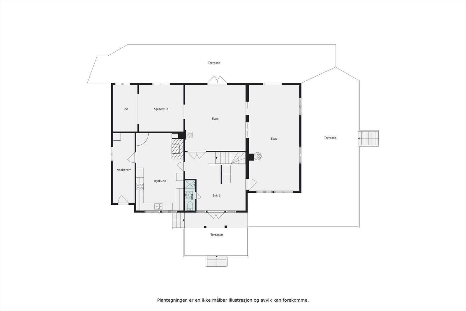 Plantegning første etasje Galleribilde