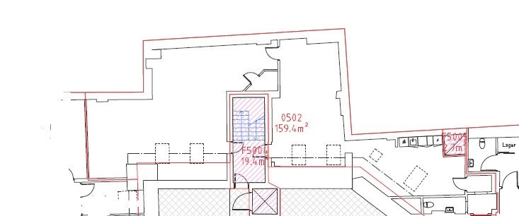 Plantegningen viser nåværende kontorløsning Galleribilde