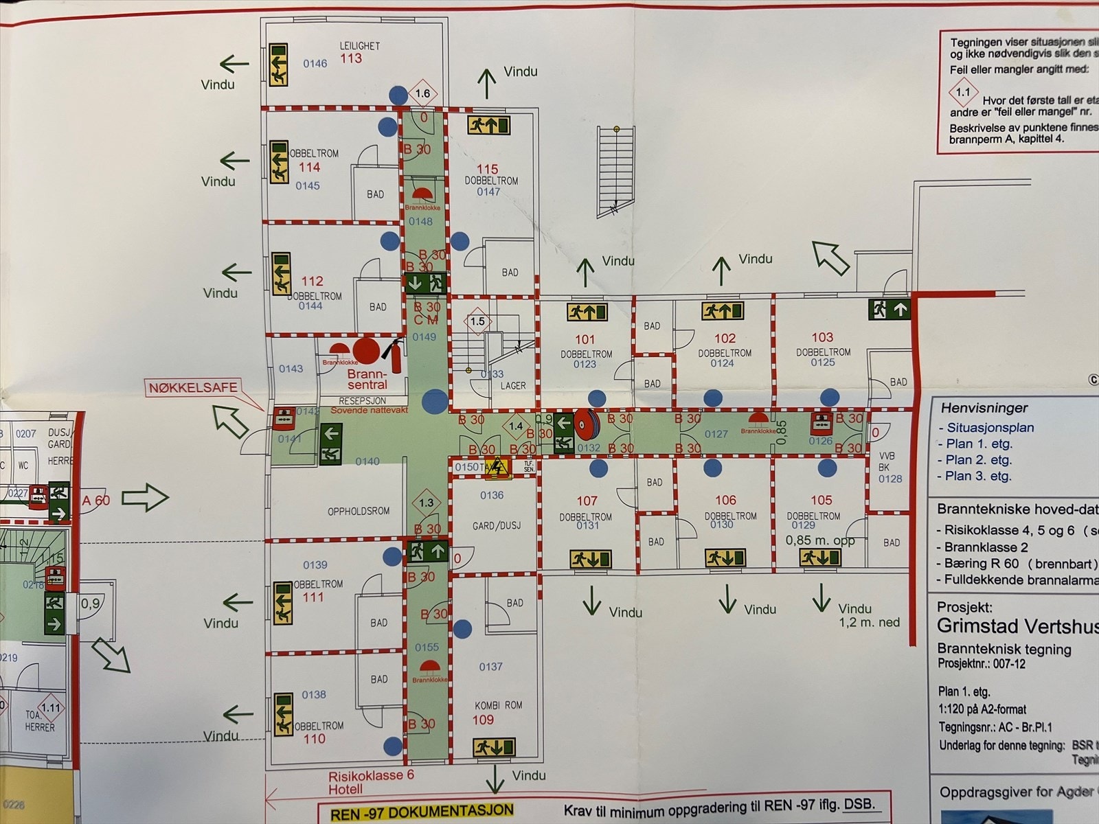 Grimstad Vertshus plan 1 - hotell Galleribilde