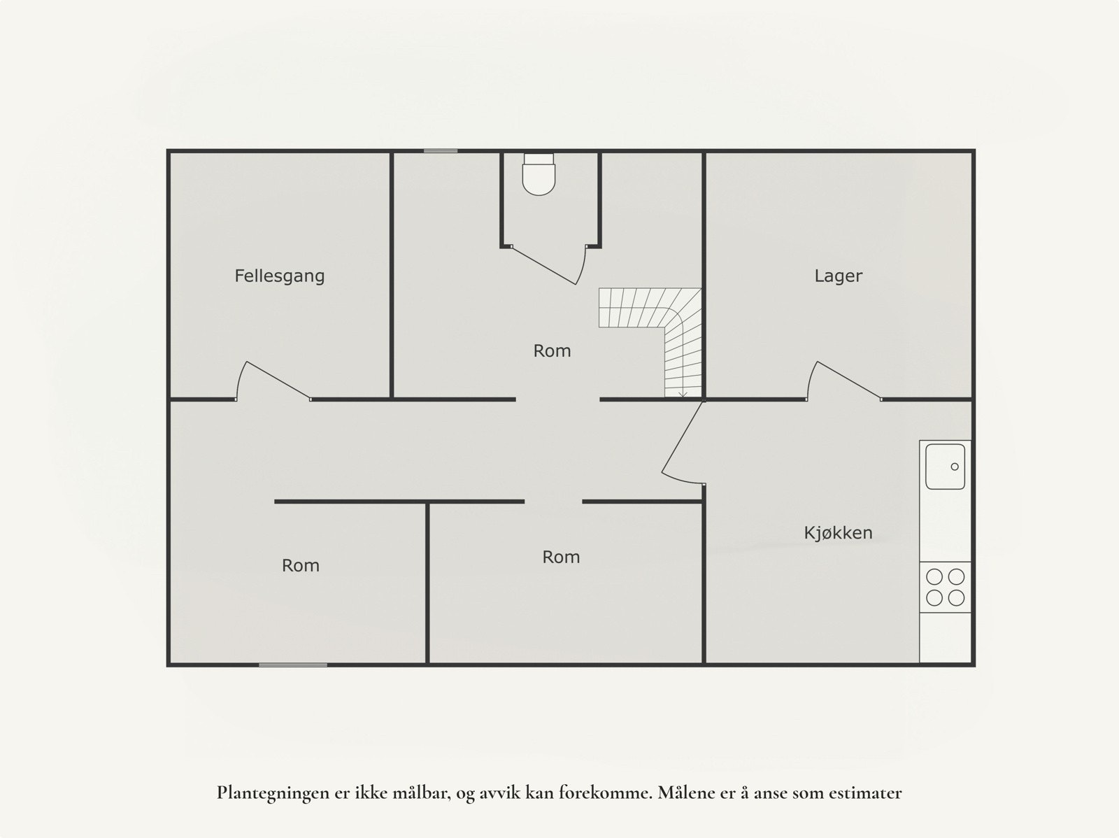 Plantegning kjeller. Galleribilde
