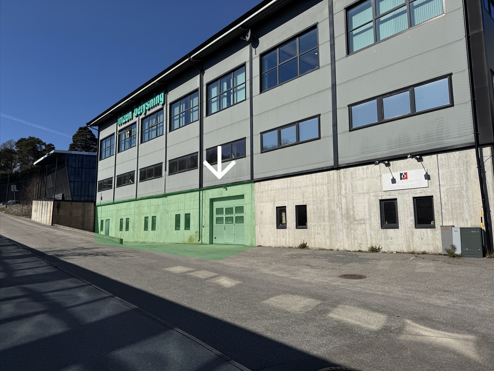 Narviga 7 - fasade med areal markert Galleribilde