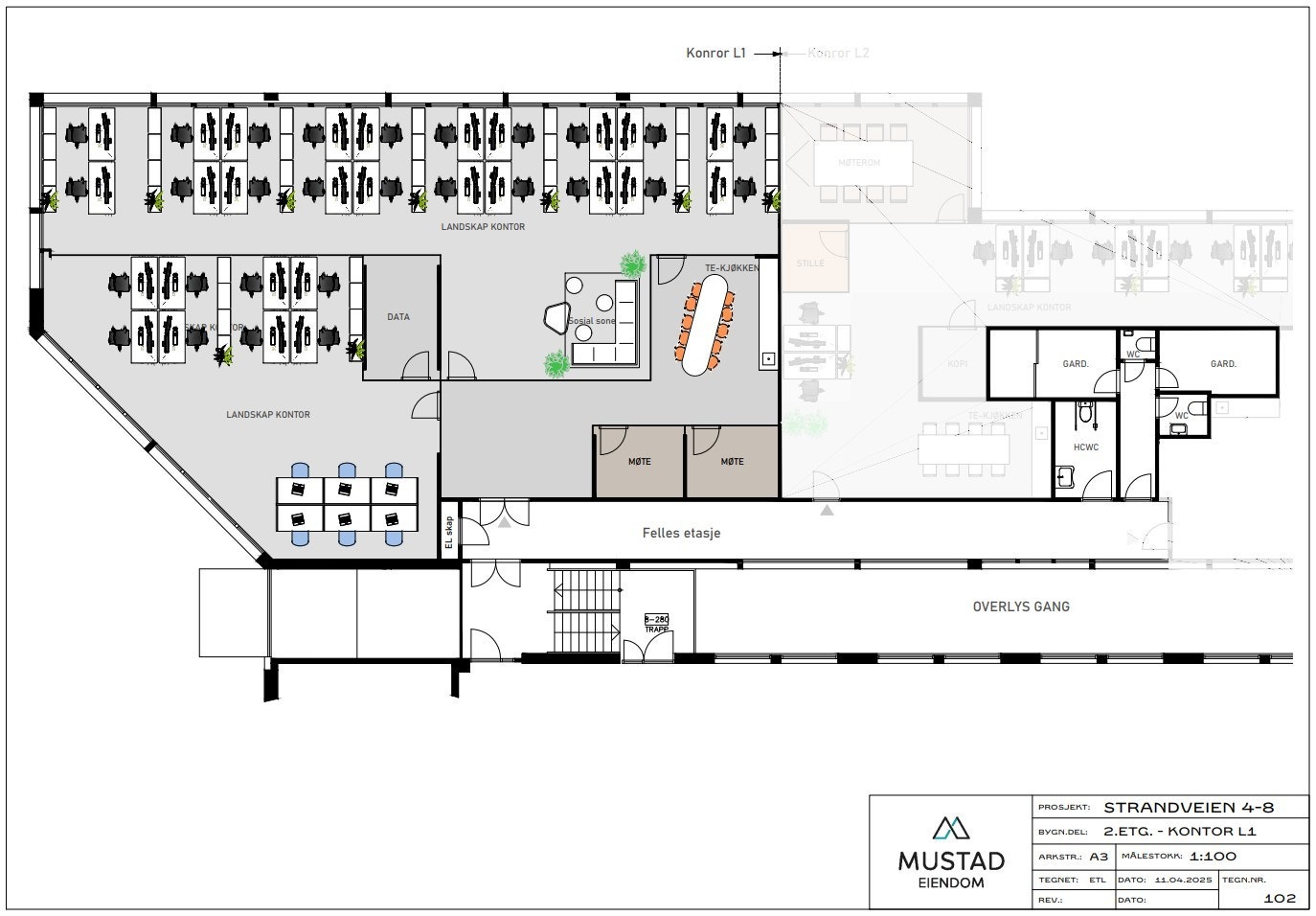 Plantegning av areal L1 Galleribilde
