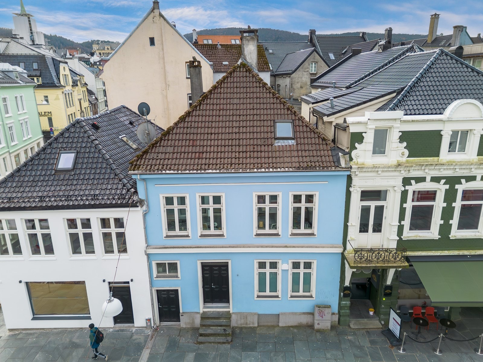 Fasade - Vaskerelven 3 A og 3 B er den blå fasaden Galleribilde