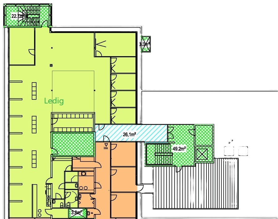Ledig areal merket grønn Galleribilde