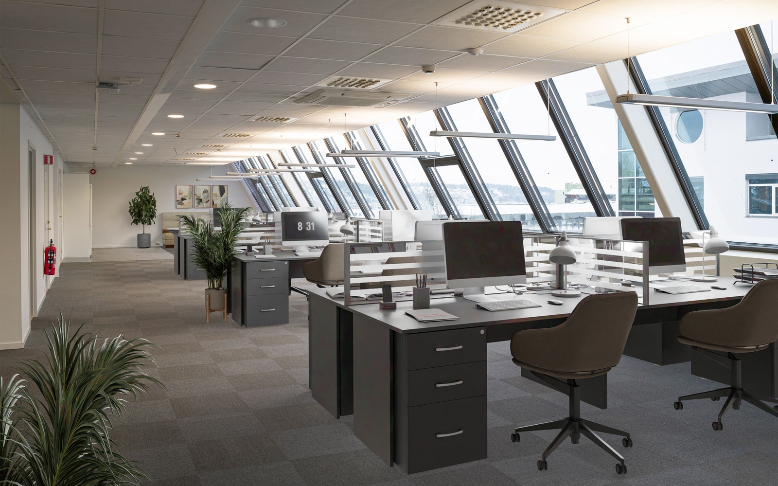 Bildet er møblert ved hjelp av KI for å vise mulighetsrommet for leietaker Galleribilde