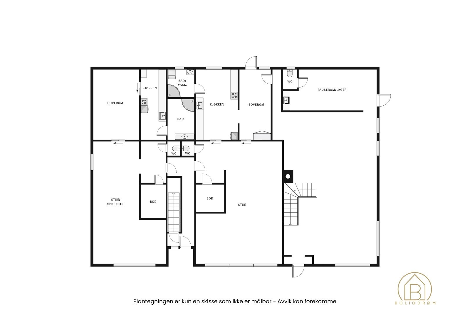 Plantegning 1. etasje. Galleribilde