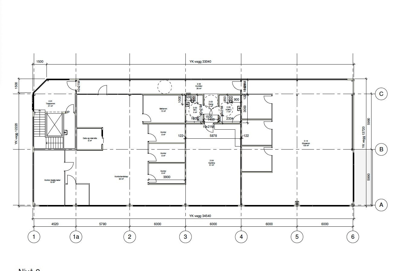 Plantegning 2. etasje Galleribilde