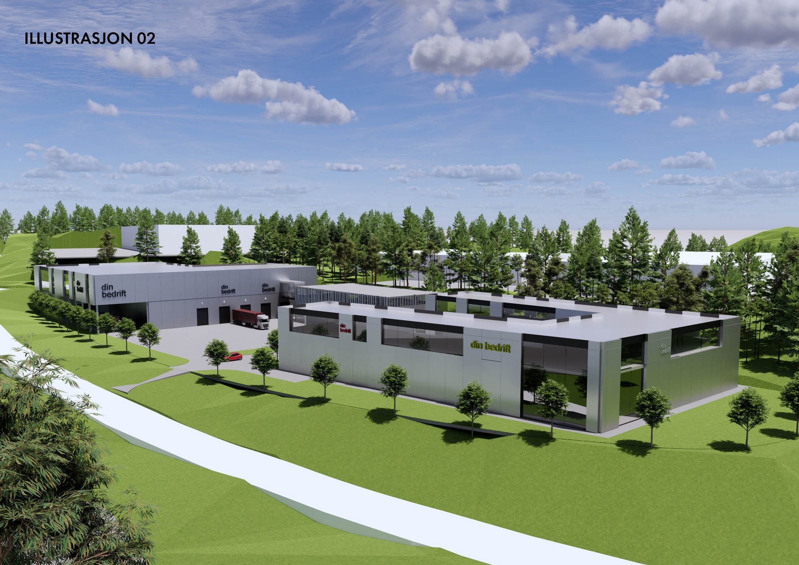 Forslag til to ulike bygningstyper. Galleribilde