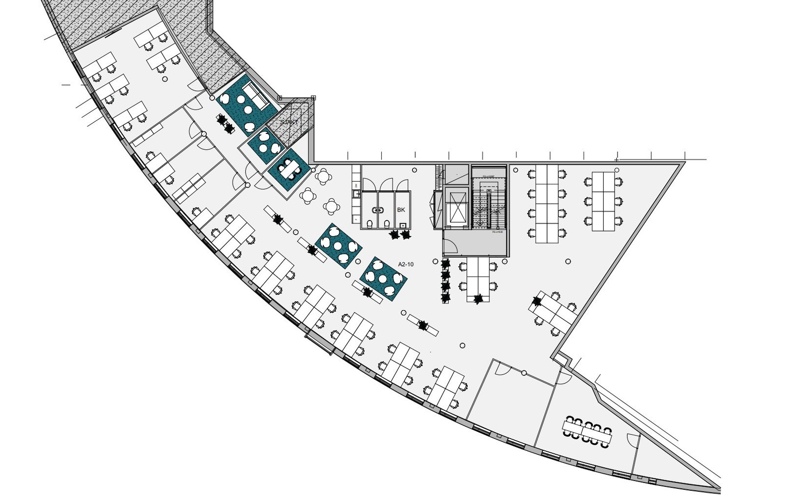 Planskisse plan 2 - 720 kvm. Galleribilde