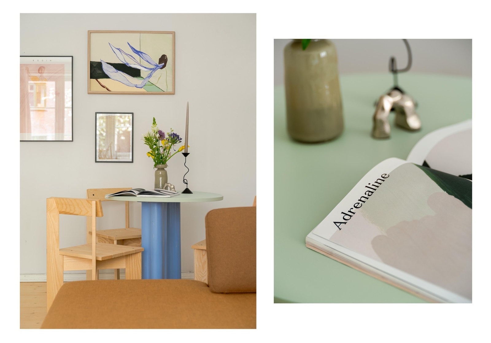 Spisebordet finner sin naturlige plass i stuen. Det er gode muligheter for langbord for større besøk. Galleribilde