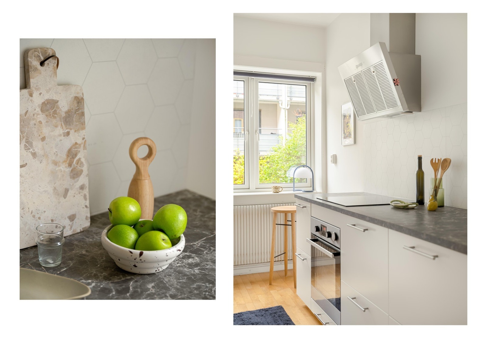 Her er det hyggelig utsyn mot den grønne bakgården. Alle hvitevarer medfølger salget. Galleribilde