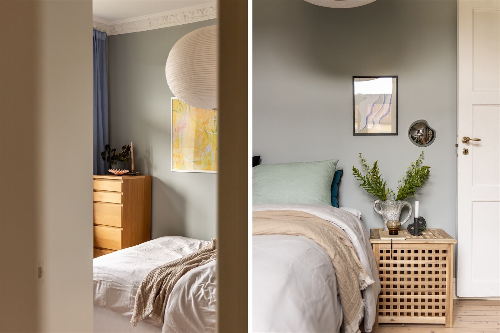 God plass til dobbeltseng med tilhørende møblement Galleribilde