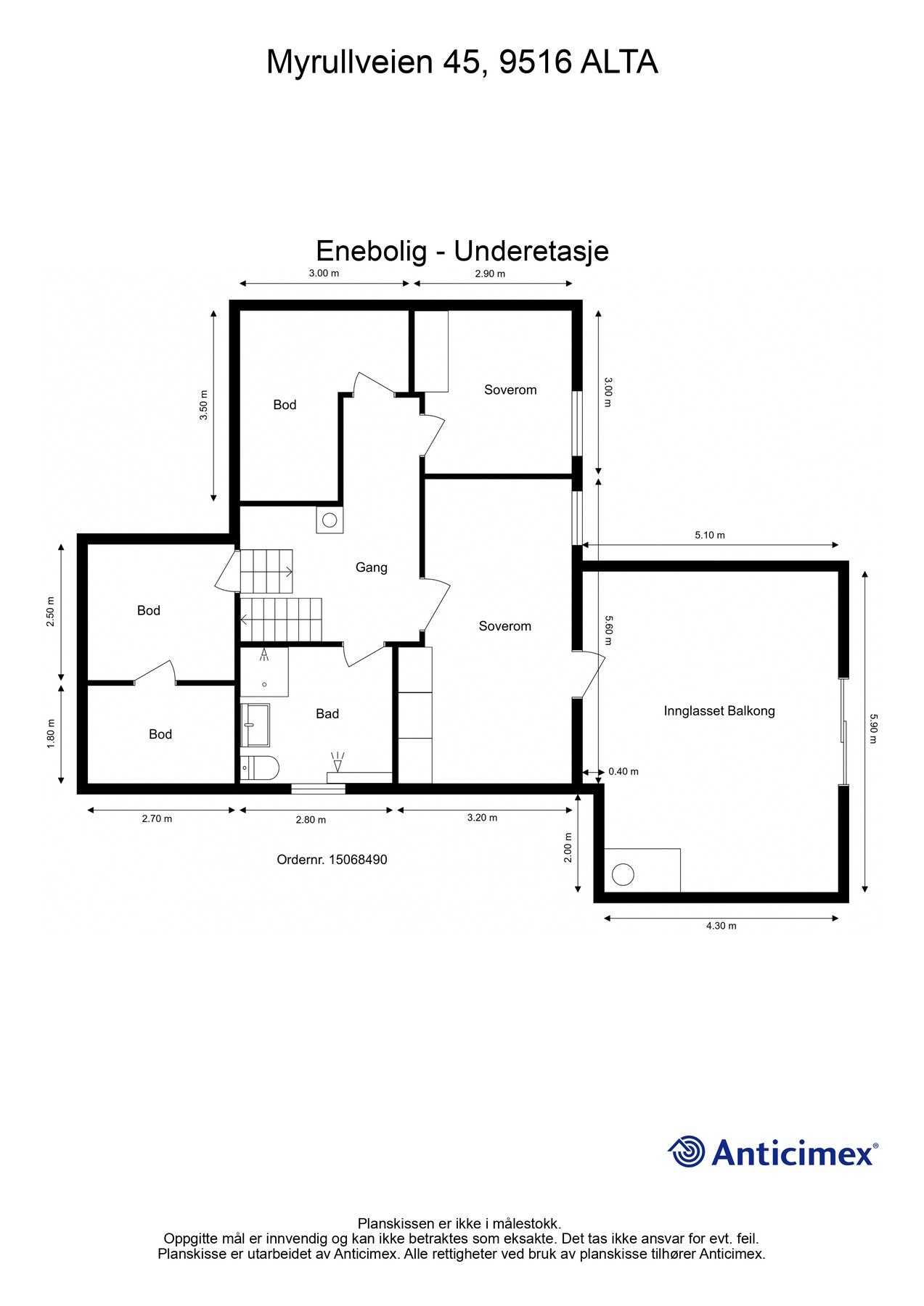 Plantegning underetasje. Galleribilde