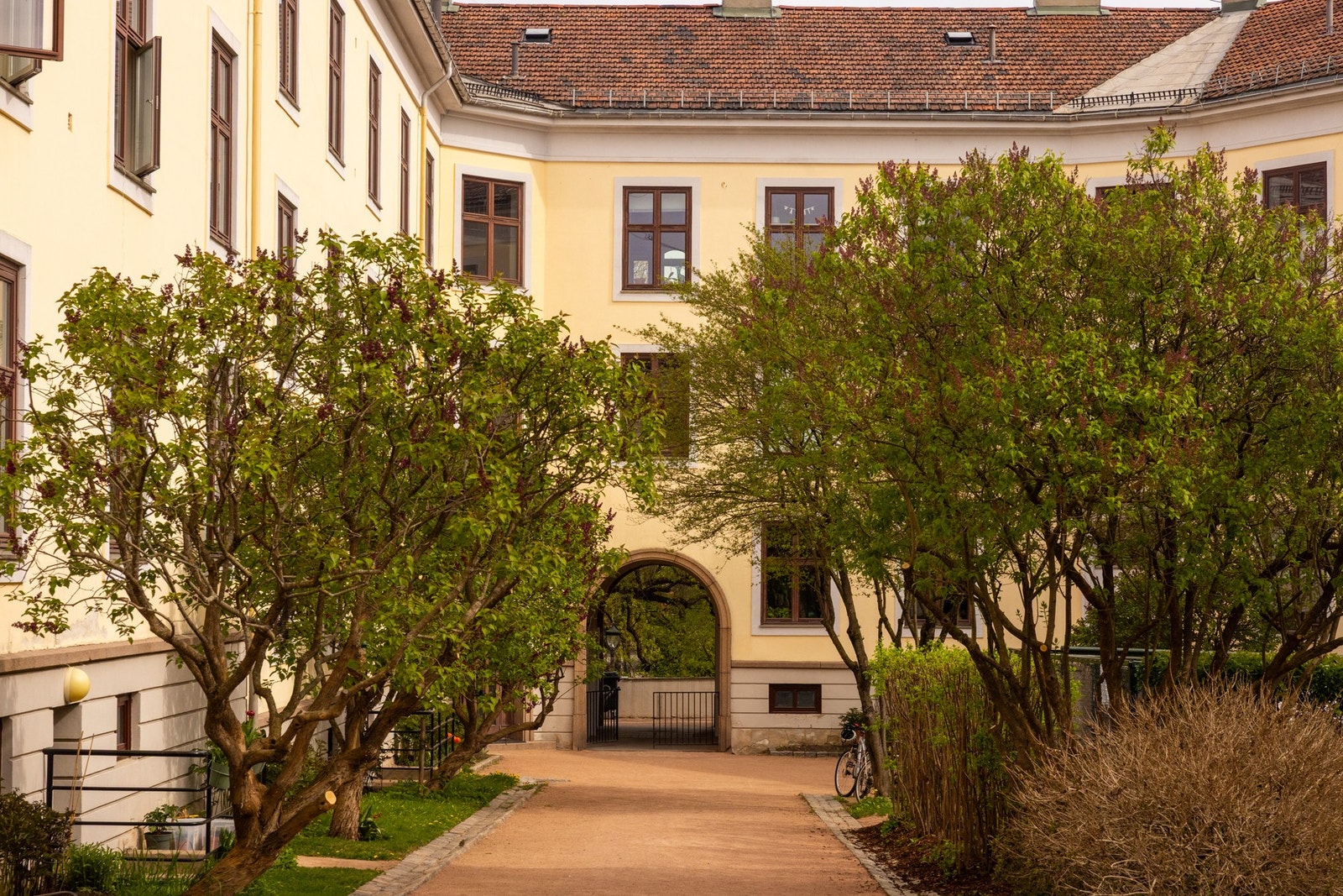 Bakgården er til stor glede blant beboerne. Galleribilde