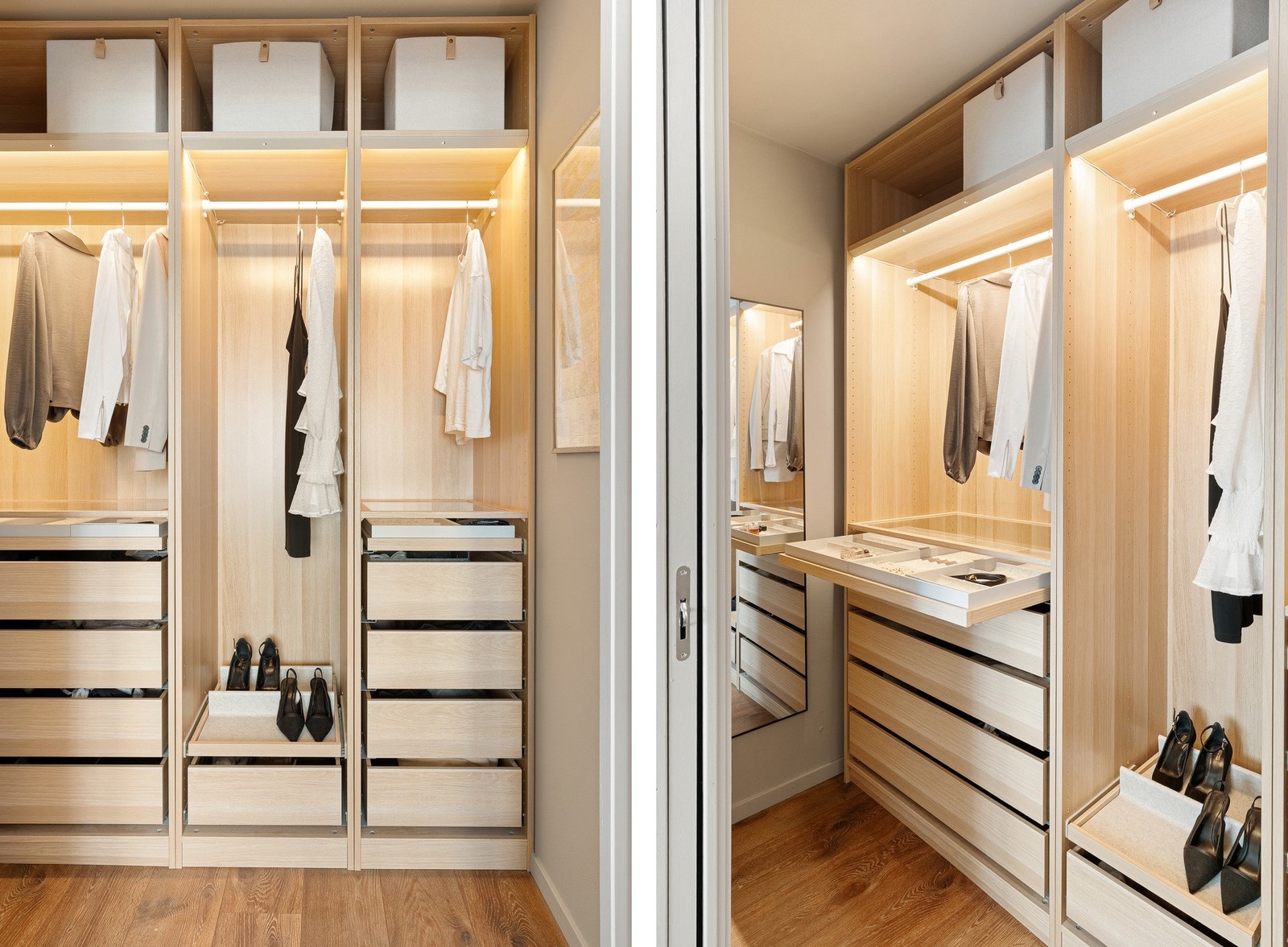 Soverommet har tilstøtende walk- in garderobe på 2,8 kvm som sikrer rikelig med oppbevaringsplass. Galleribilde