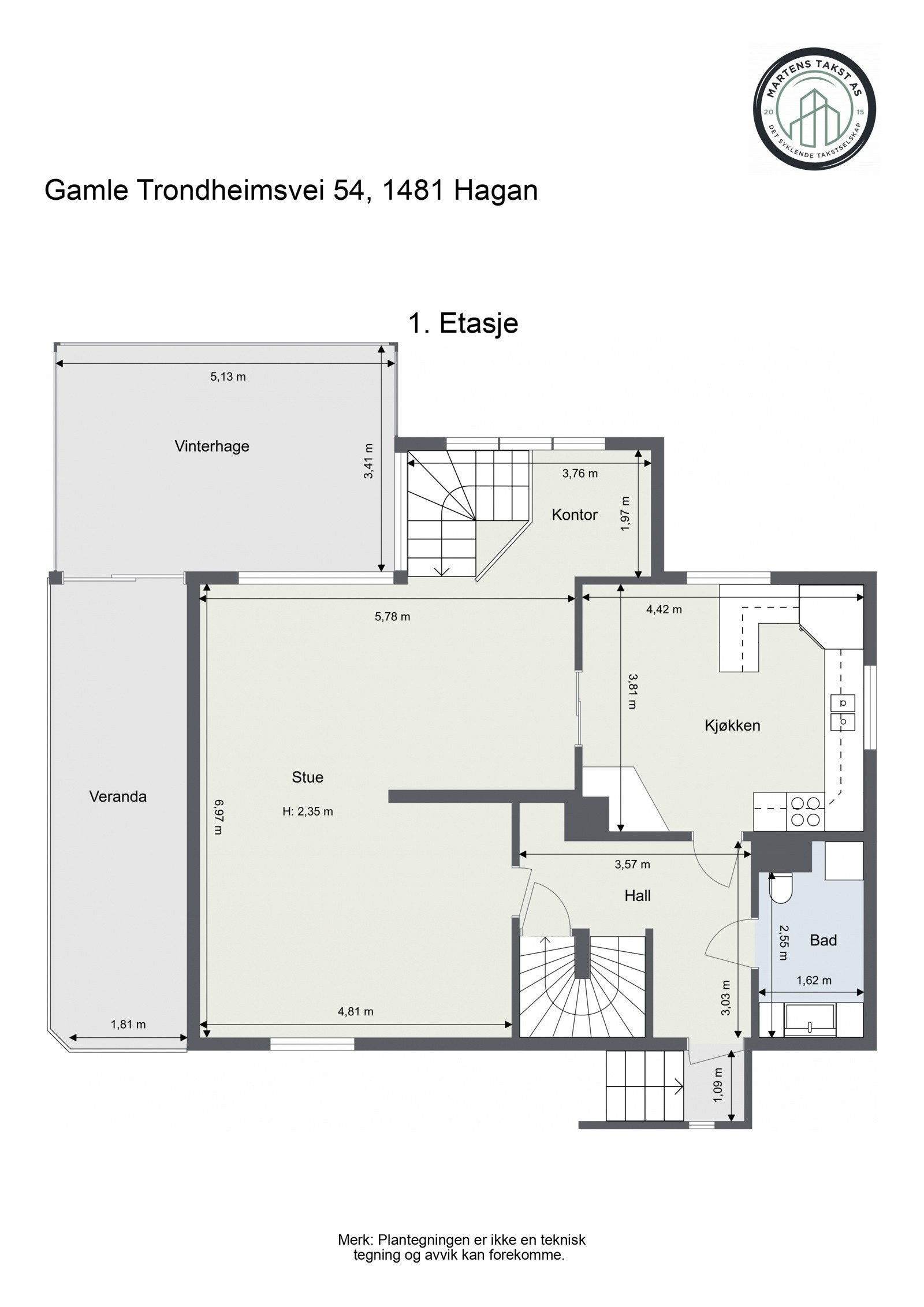 Plantegning | 1. etasje Galleribilde