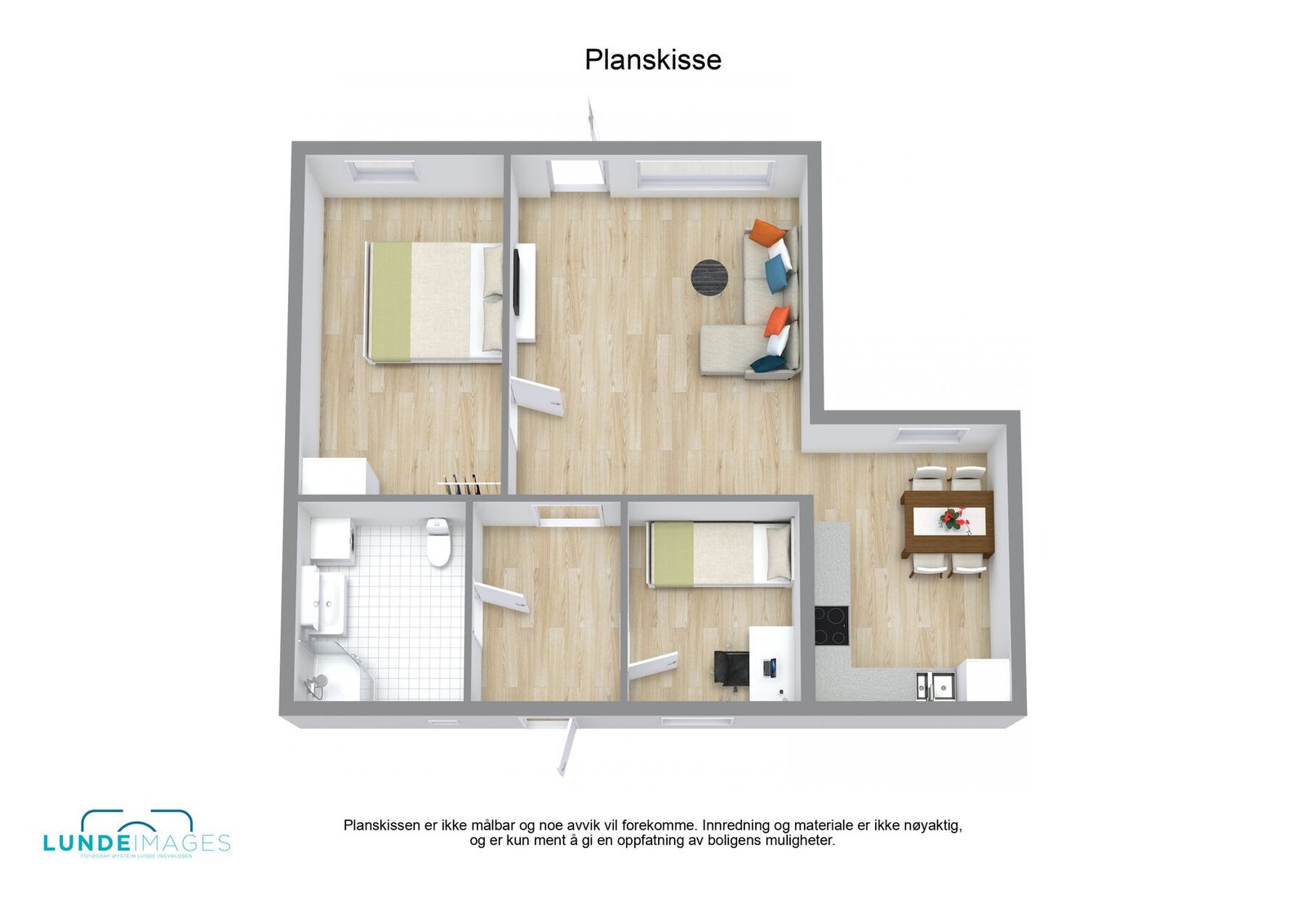 Planskisse 3D - ikke målbar Galleribilde